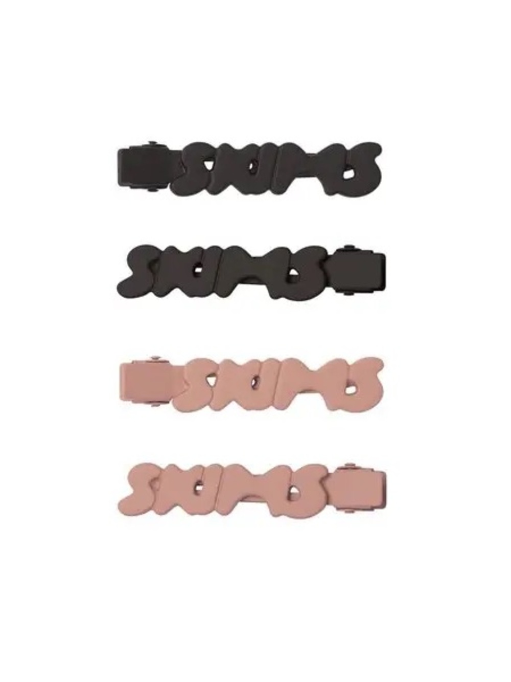 SKIMS MATTE NO CREASE HAIR CLIP SET ONYX SIENNA